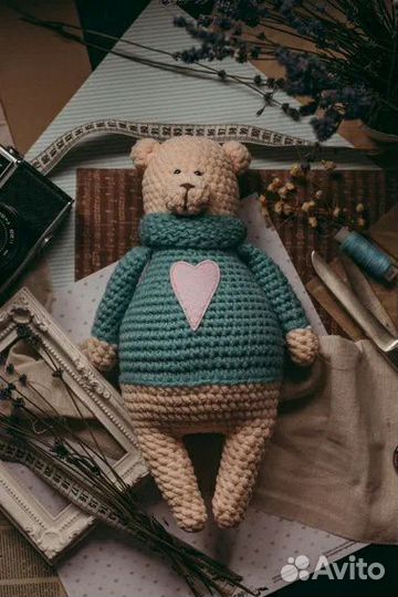 Игрушки вязаные мишки, вязаные медведи из плюша