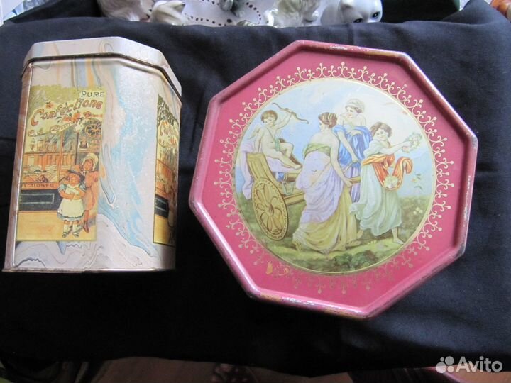 Винтажные жестяные коробки из-под конфет /чая