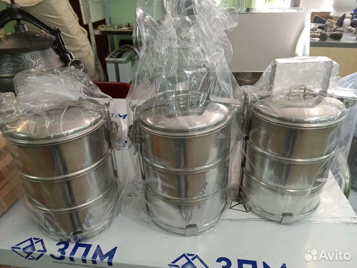 Ланч бокс (судок) из нержавеющей стали на 3 секции