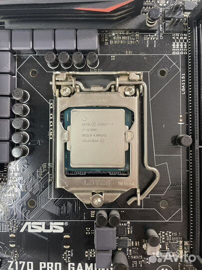 Комплект i7 6700k+z170 asus gaming pro