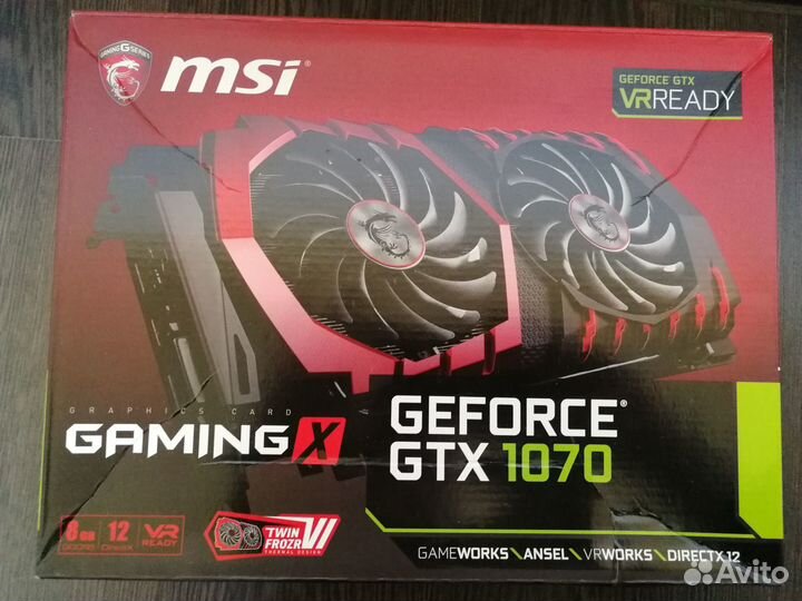 Nvidia geforce GTX 1070 8gb