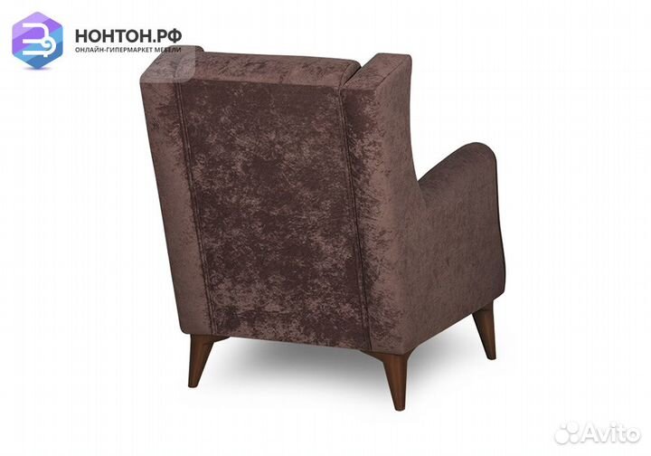 Кресло Плимут темно-фиолетовое / коричневое