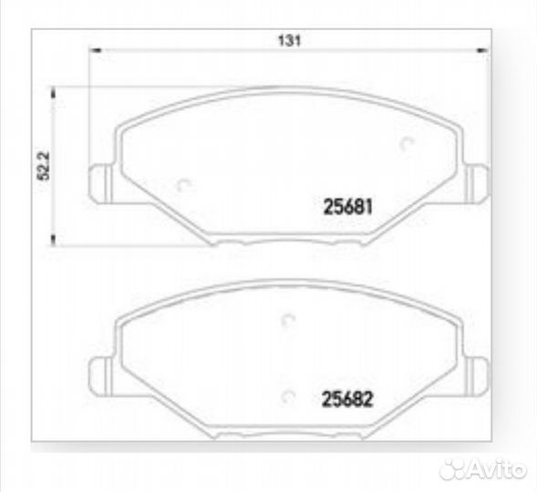 Колодки тормозные передние VAG 6RU698151B