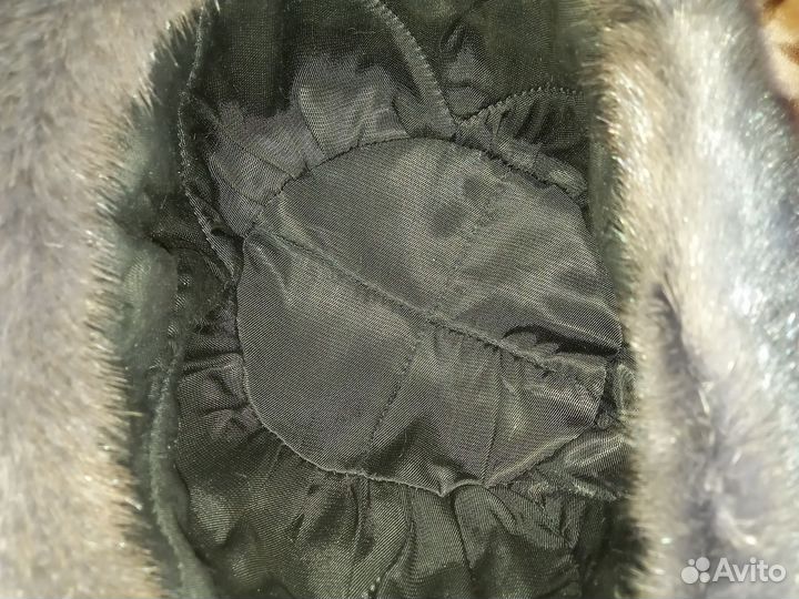 Шапка женская голубая норка