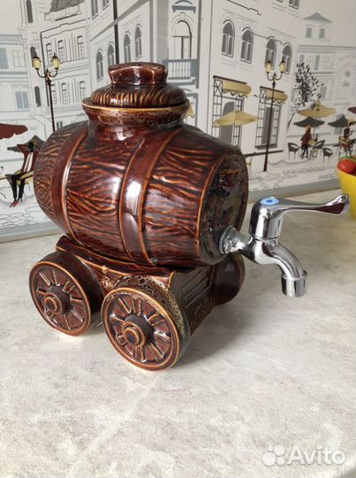 Бочёнок глиняный для напитков