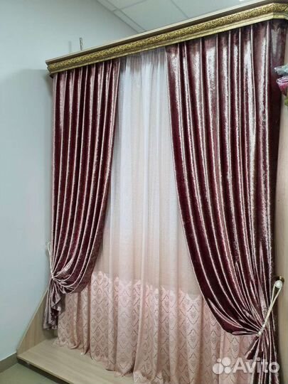 Шторы из мраморного бархата