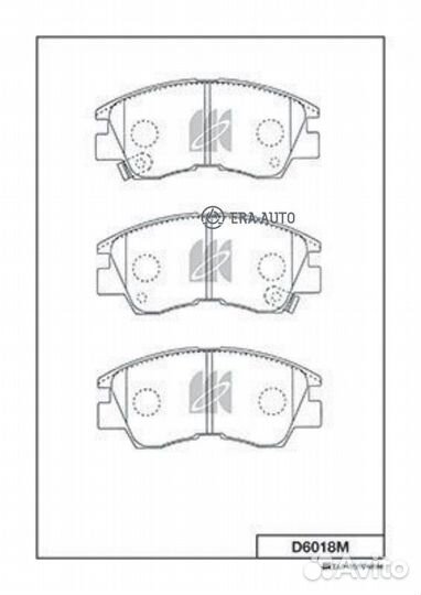 Kashiyama D6018M Колодки тормозные дисковые пер. m