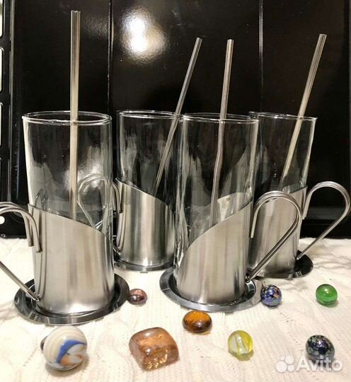 Новый набор высоких стаканов для напитков Германия