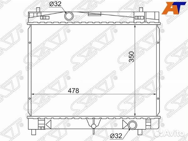 Радиатор toyota porte