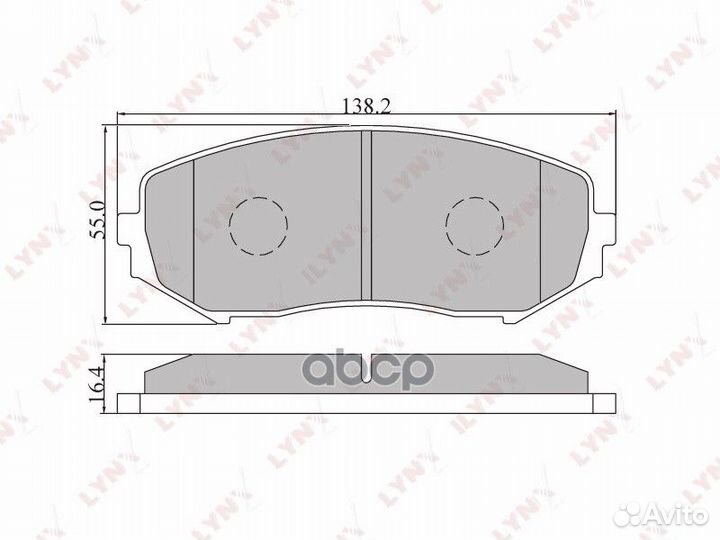 Колодки тормозные дисковые перед BD7302 LYN