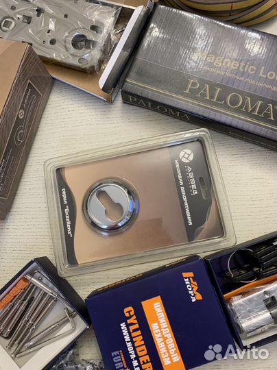 Ручки дверные, петли, замки, механизмы