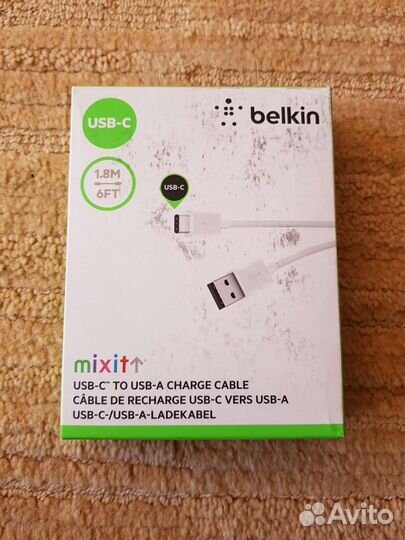 Кабель USB Type-C 1.8м Belkin новый