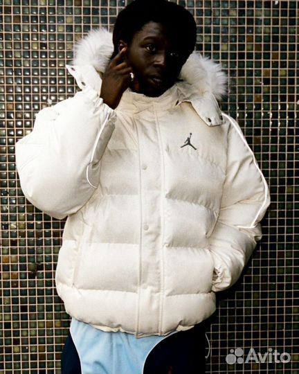 Пуховик Supreme x Jordan рефлектив