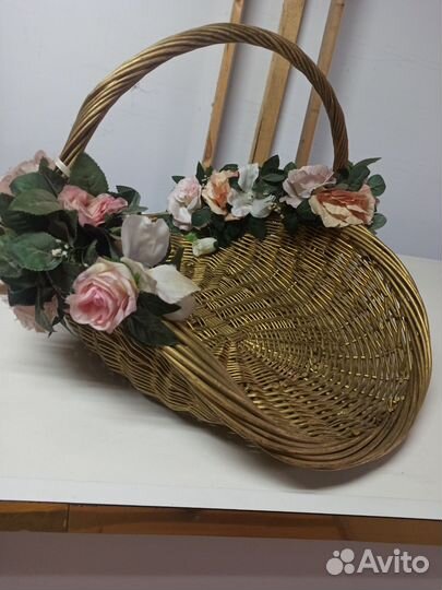 Корзина плетеная большая