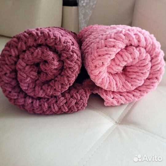 Плед детский вязаный ручная работа