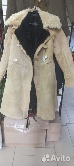 Армейский меховой тулуп полушубок (бекеша)