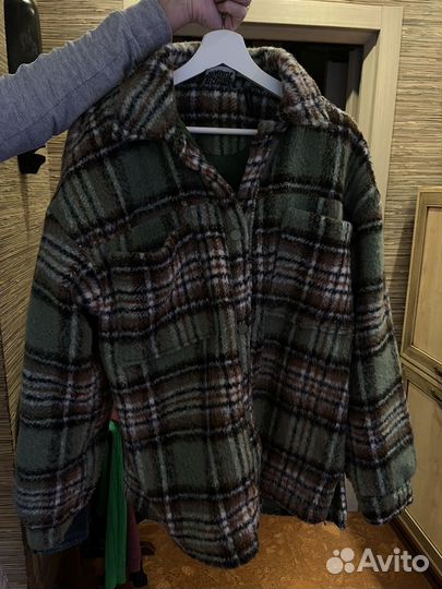 Теплая рубашка женская