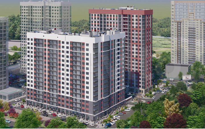 2-к. квартира, 67,4 м², 14/21 эт.