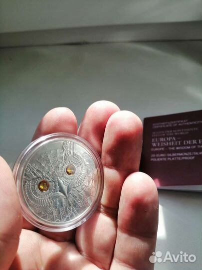 Сова с кристаллами сваровски 20 евро