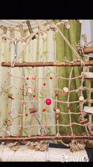 Сетка лазалка для попугая,игрушки погрызушки