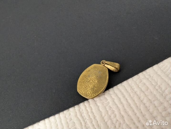 Винтажный кулон камея на раковине, Италия