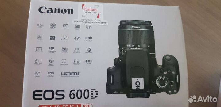 Зеркальный фотоаппарат canon eos 600d