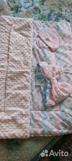Конверт одеяло на выписку для девочки