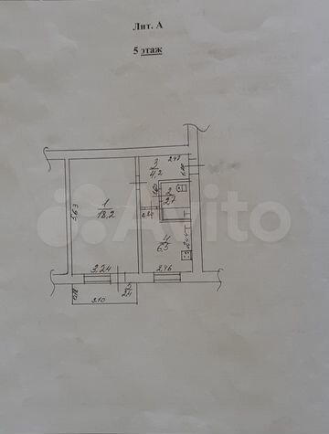 1-к. квартира, 31,6 м², 5/5 эт.