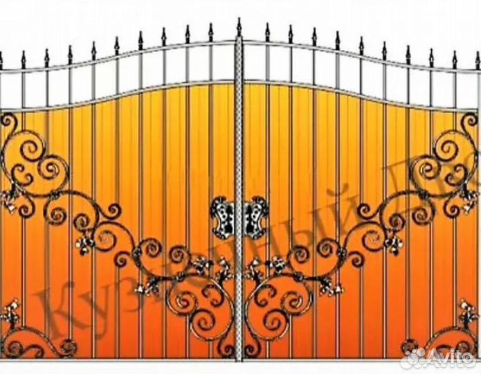 Кованные ворота и калитка