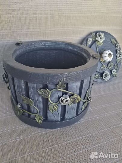 Шкатулка ручной работы с цветами