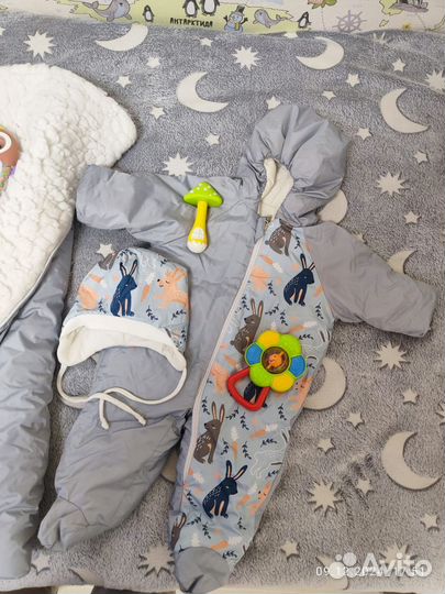 Зимний комбинезон на мальчика 62