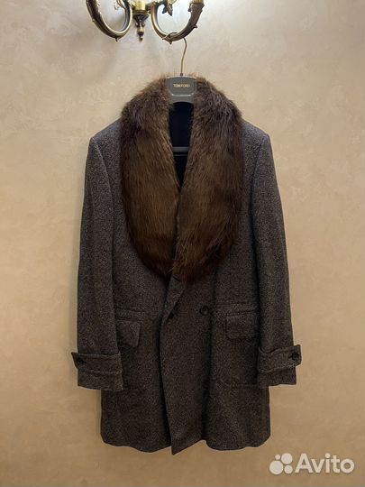 Пальто gucci мех бобра