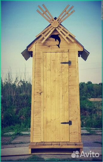 Дачный туалет деревянный с установкой KBK