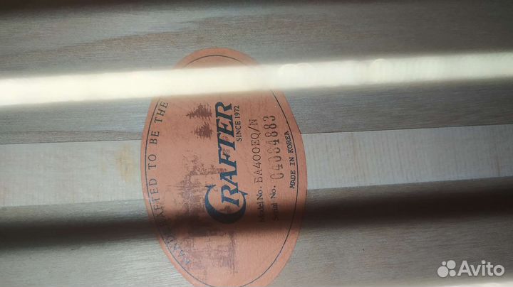 Акустическая бас гитара crafter BA-400EQ/N
