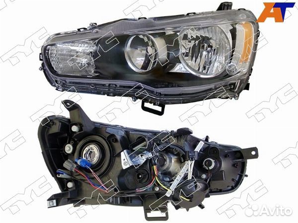 Фара mitsubishi lancer, mitsubishi lancer sportback, mitsubishi lancer X, mitsubishi lancer X /galan