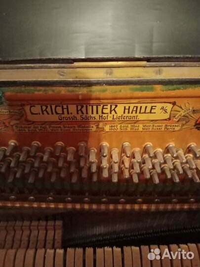 Антикварное немецкое пианино Ritter Halle