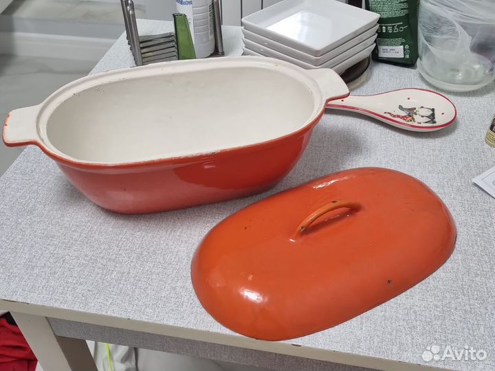 Утятница чугунная эмалированная