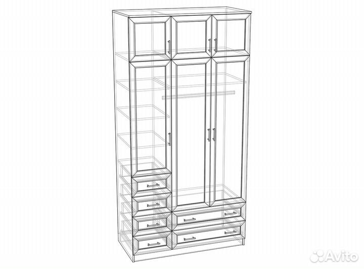 Шкаф трехстворчатый 