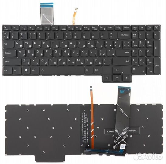 Клавиатура Lenovo Y7000 Y9000 черная с подсветкой