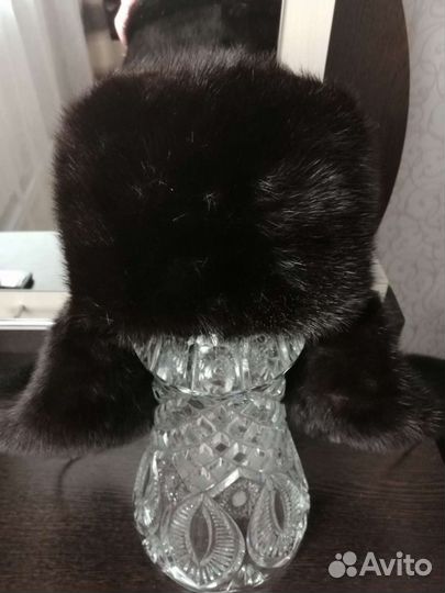 Норковая шапка мужская ушанка