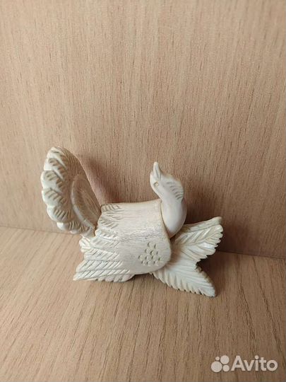 Статуэтка Глухарь, кость. СССР