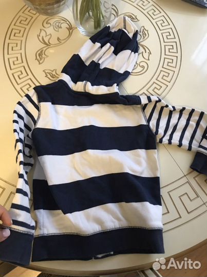 Джинсовая рубашка 110 next и толстовка hm