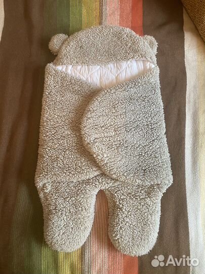 Теплый конверт плюшевый мишка