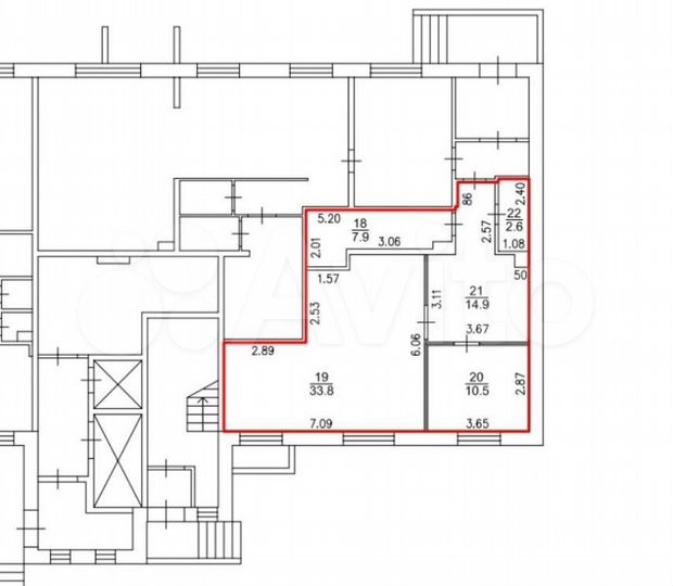 Свободного назначения, 70 м²