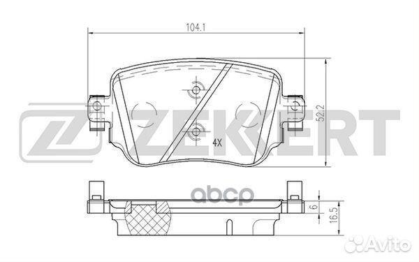 Колодки торм. диск. задн. Audi A1 10- Q3 13