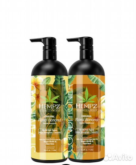 Hempz Original Floral Banana Shampoo & Conditioner