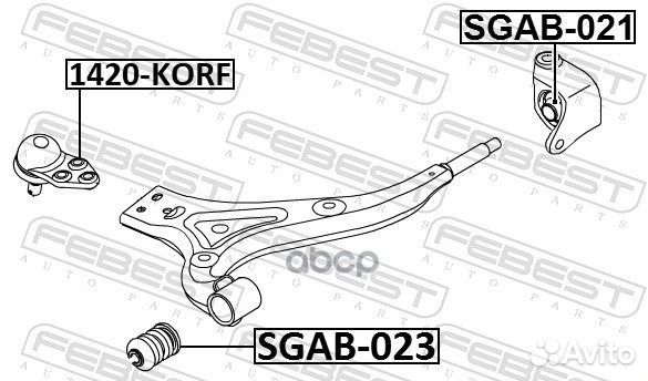 Опора шаровая ssangyong korrando 02-13 1420-KOR