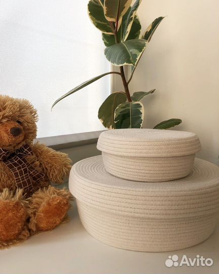 Корзины, сумки, салфетки из шнура