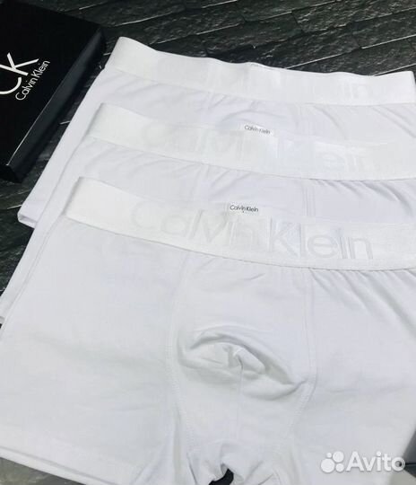 Трусы мужские боксеры белые calvin klein арт.662