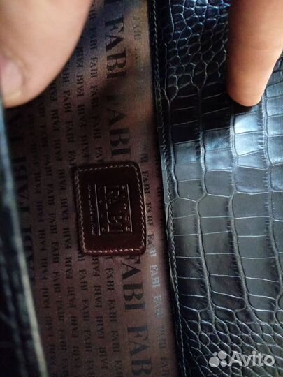 Мужской кожаный портфель Fabi